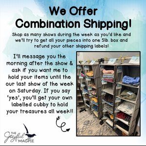 We Offer Combination Shipping Across Posh Live Shows!!                       001